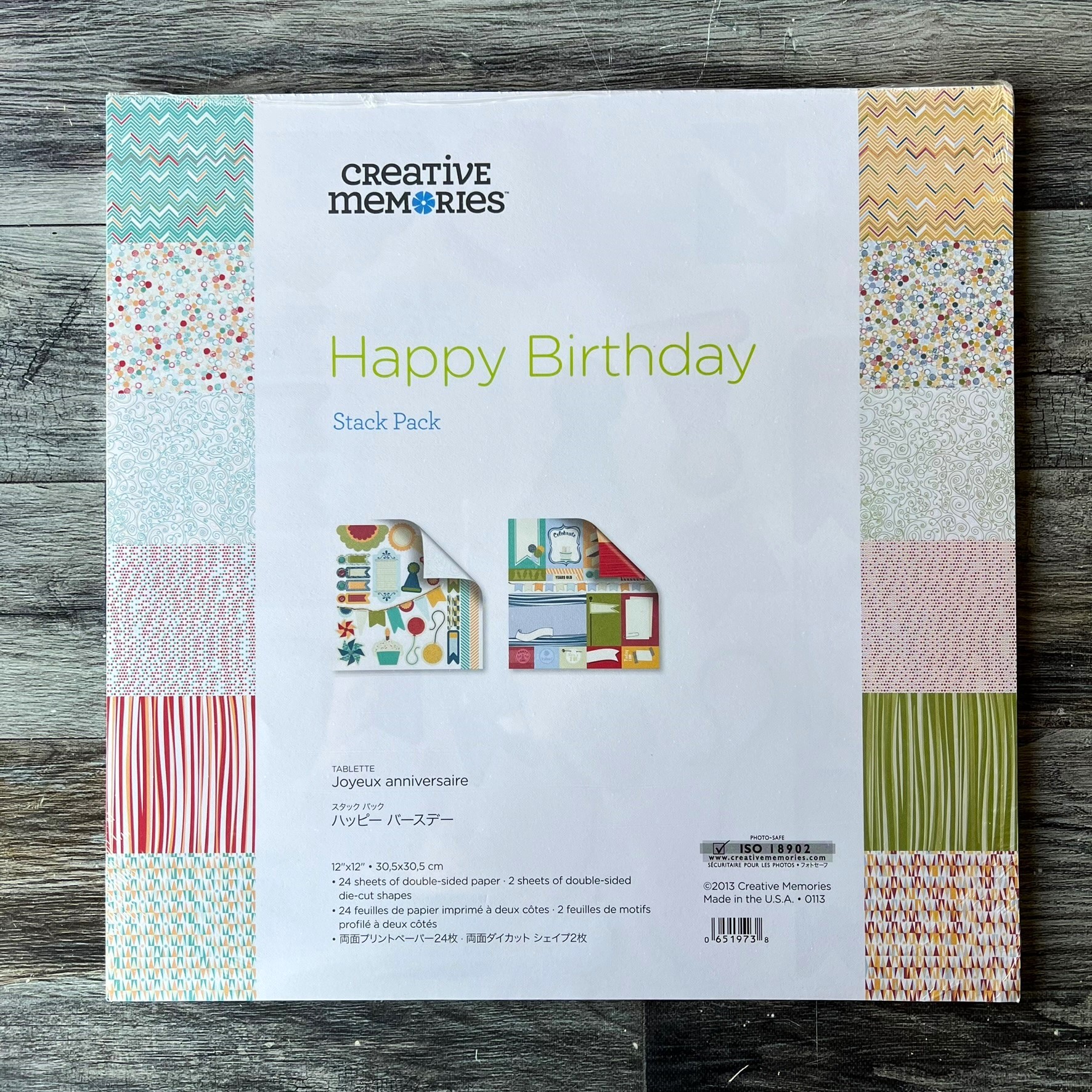 Happy Birthday Stack Pack 12x12 - Tessa Scrapbooks