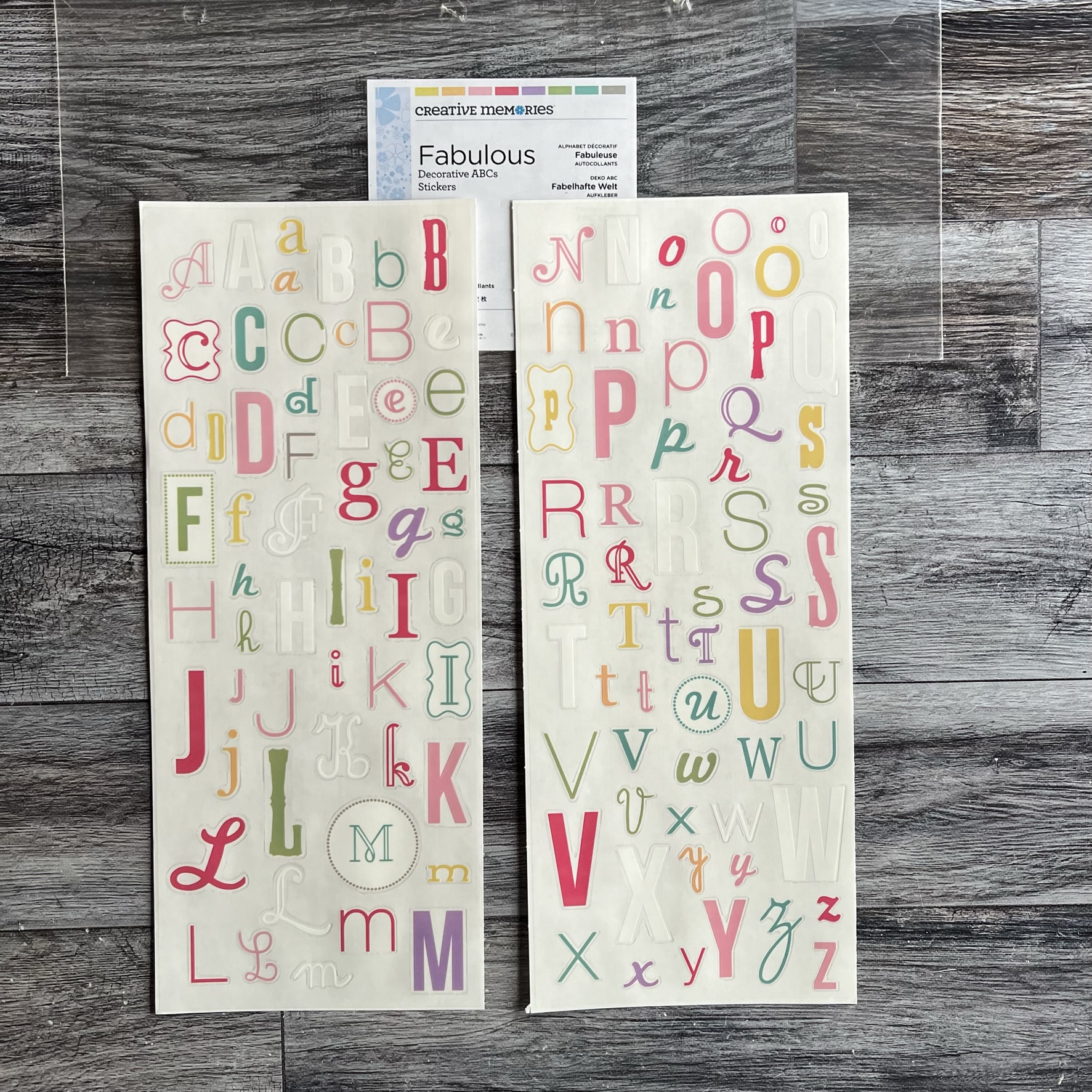Fabulous Decorative ABC Stickers - Tessa Scrapbooks