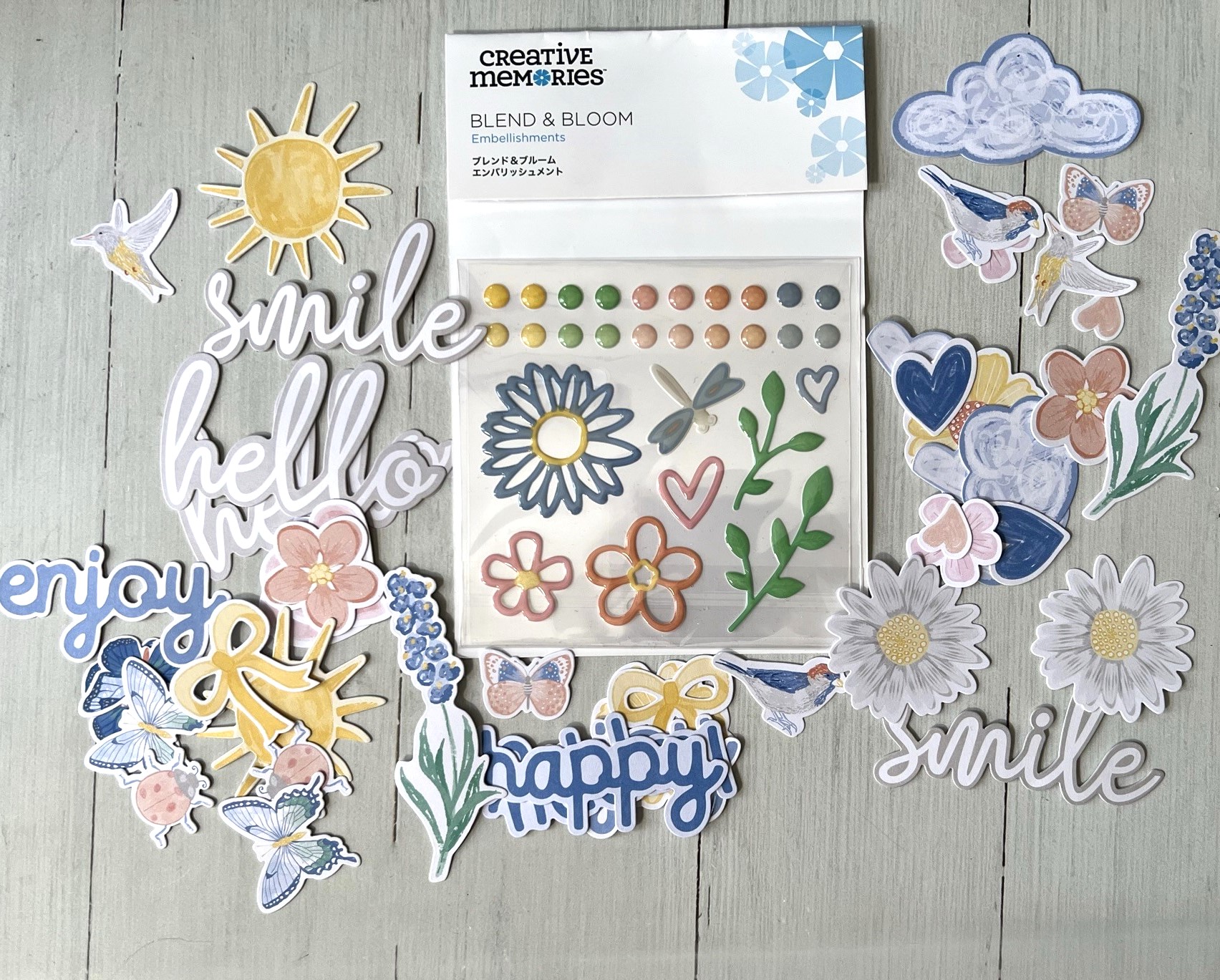 Blend & Bloom Embellishments - Tessa Scrapbooks