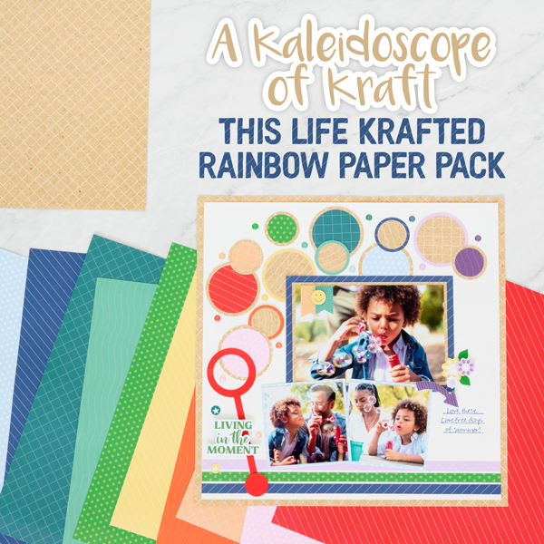 This Life Krafted Rainbow Paper Pack - Tessa Scrapbooks