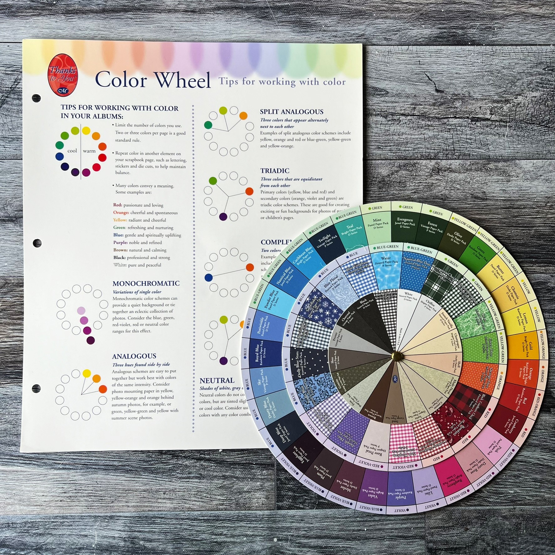 Color Wheel Ips Color Wheel by Creative Memories - Tessa Scrapbooks