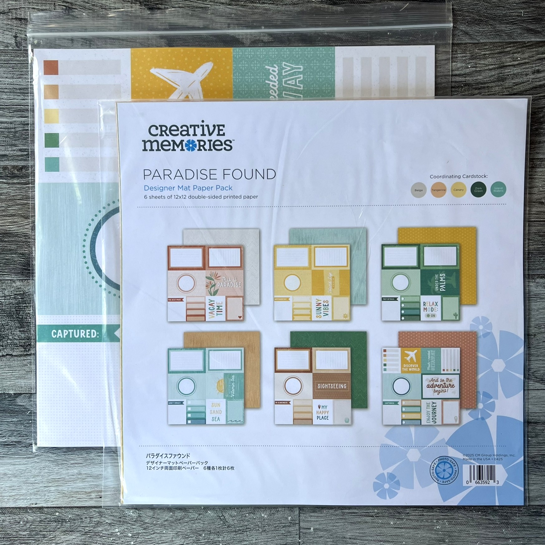 Paradise Found Mat Paper Pack - Tessa Scrapbooks