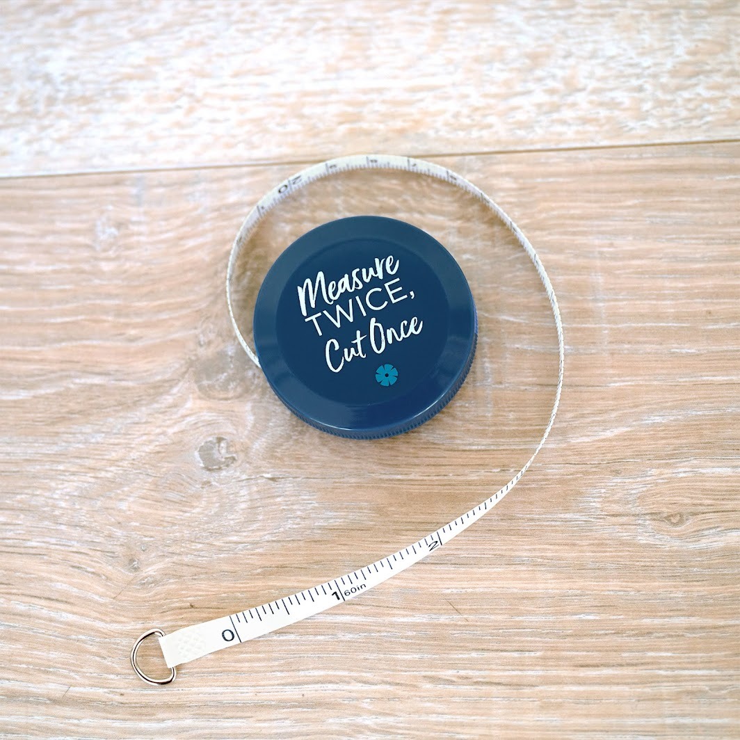 Blue Mini Measure Mini Blue Retractable Tape Measure - Tessa Scrapbooks