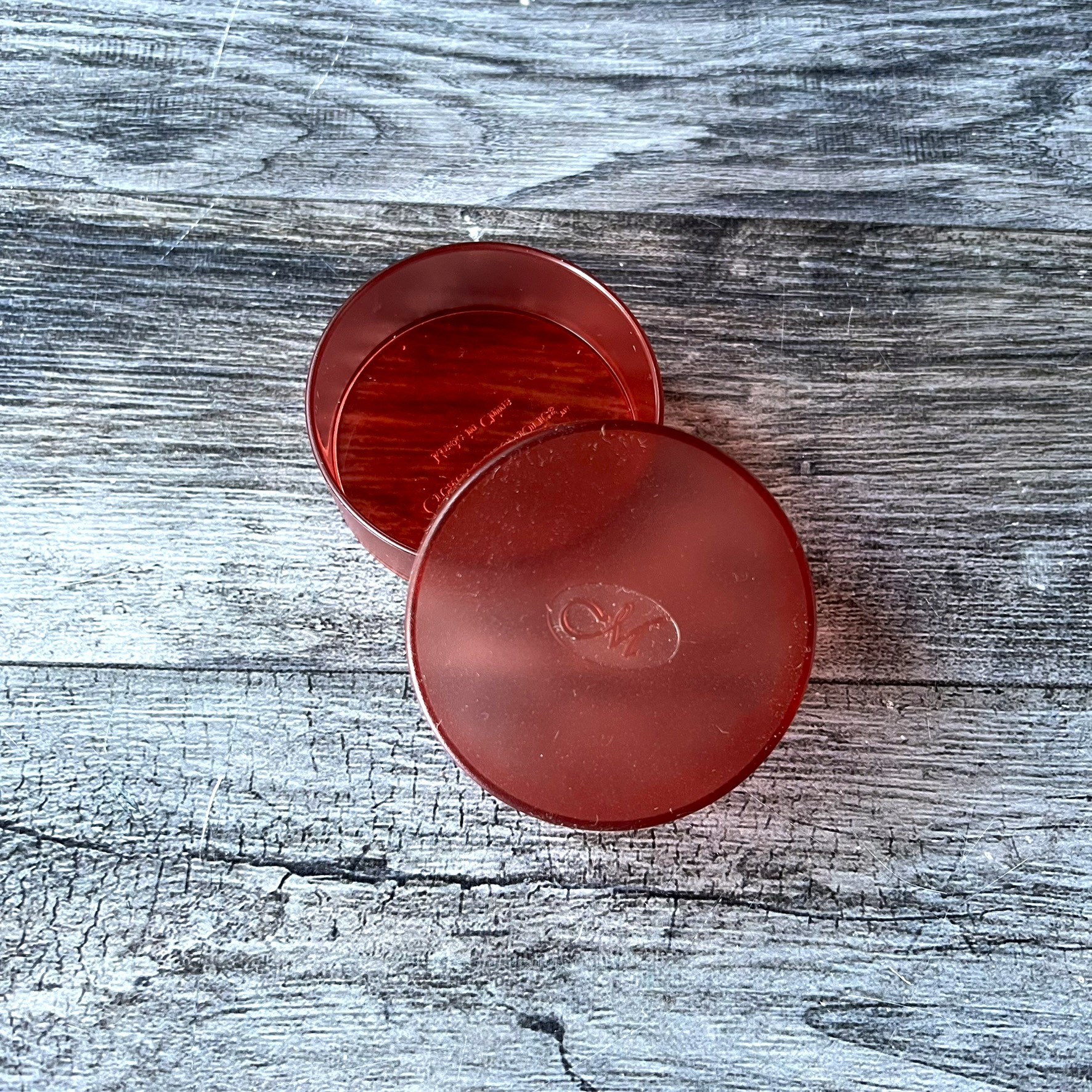 Red Circle Shape Storage Container - Tessa Scrapbooks