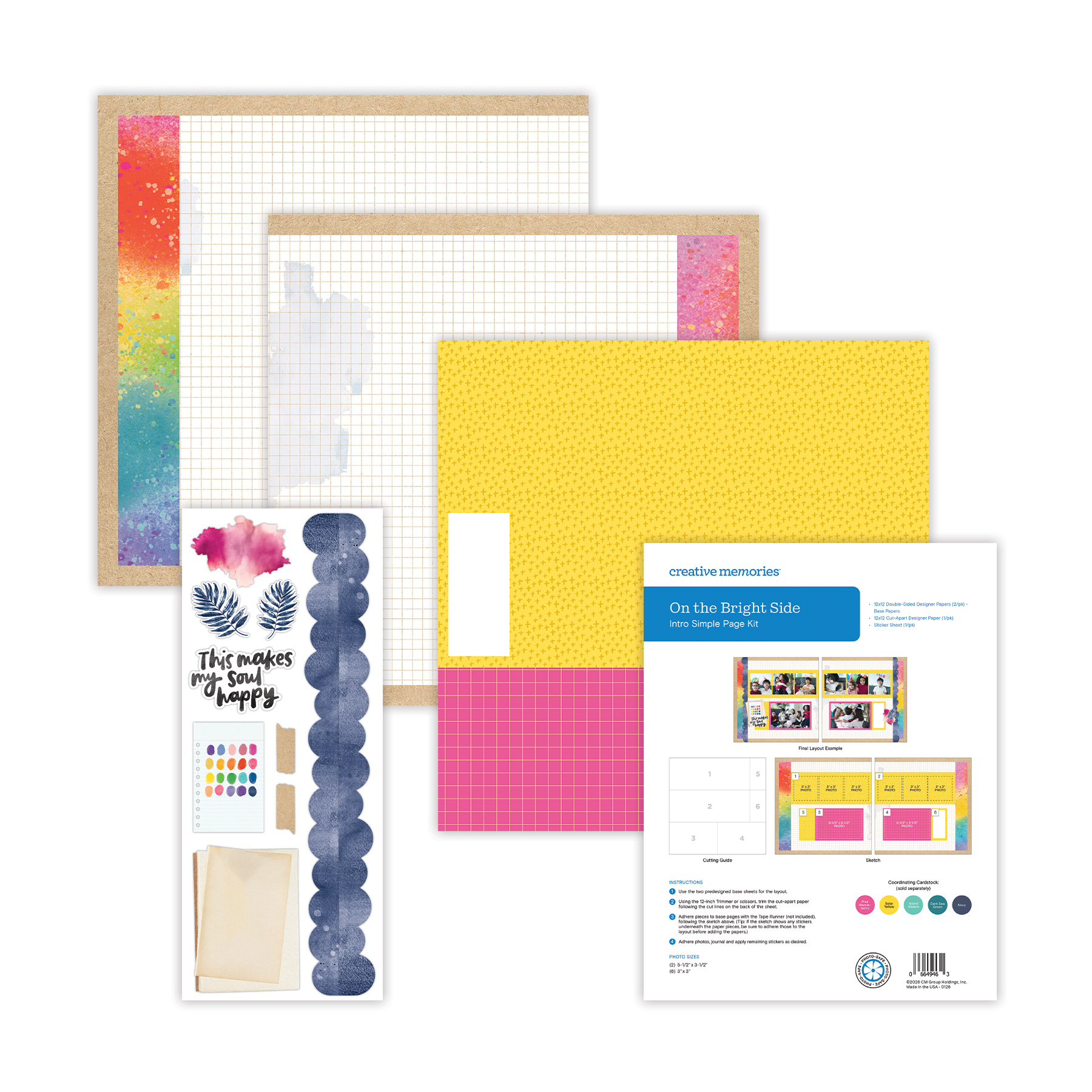 On the Bright Side - Intro Simple Page Kit - Tessa Scrapbooks