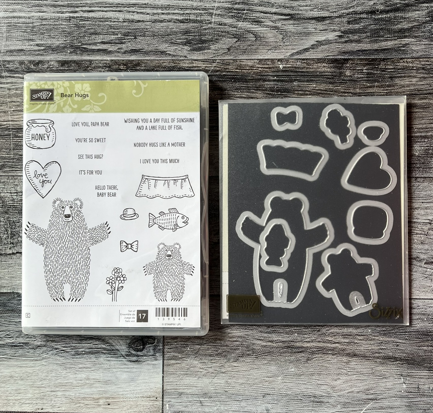Bear Hugs Stamp & Die Cut Set by Stampin' Up - Tessa Scrapbooks