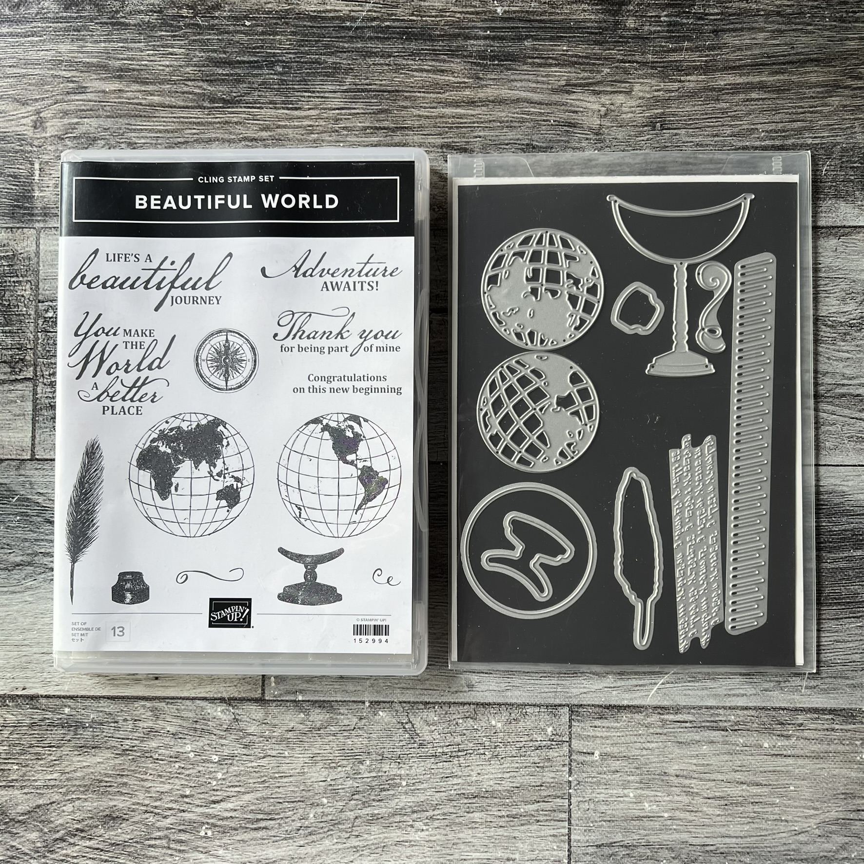 Beautiful World Stamp & Die Cut Set by Stampin' Up - Tessa Scrapbooks