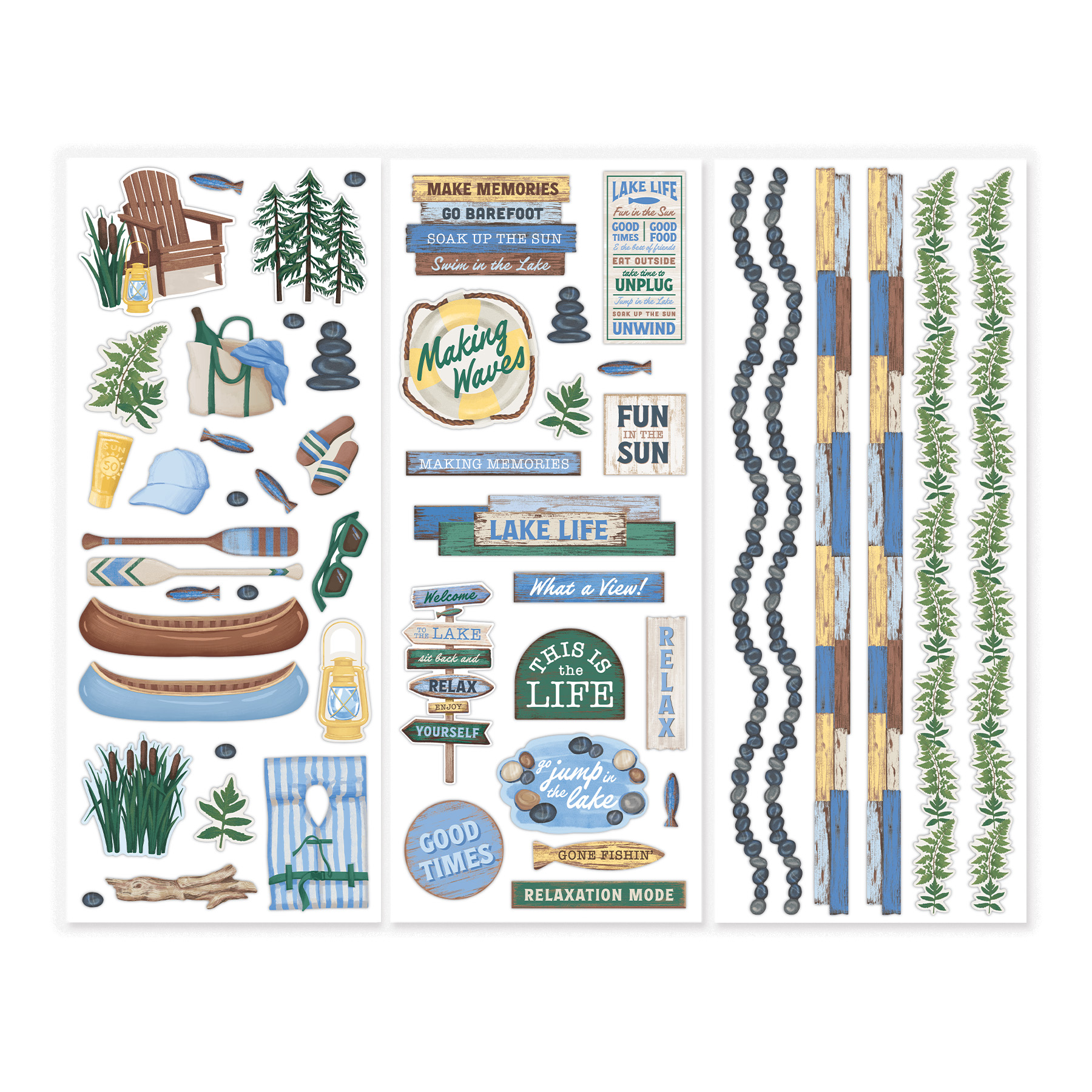 Lakeside Memories Stickers - Tessa Scrapbooks
