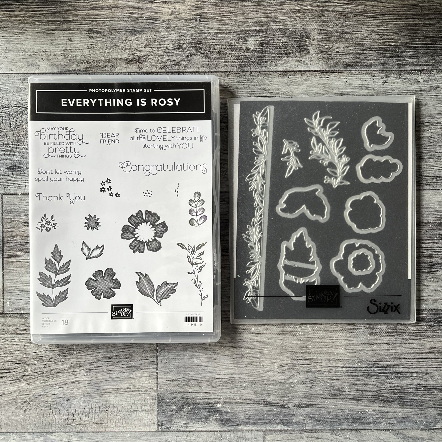 Everything is Rosy Stamp & Die Cut Set by Stampin' Up - Tessa Scrapbooks
