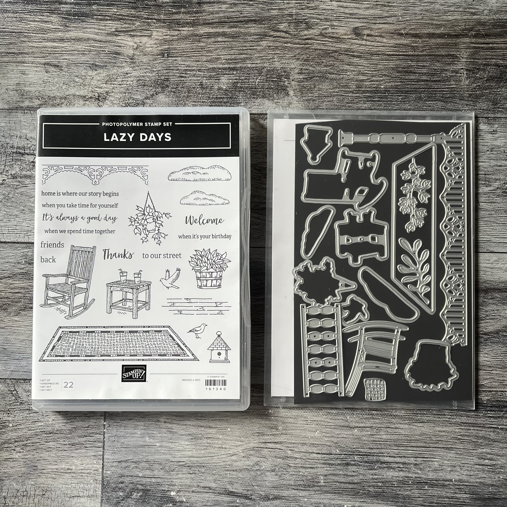 Lazy Days Stamp & Die Cut Set by Stampin' Up - Tessa Scrapbooks