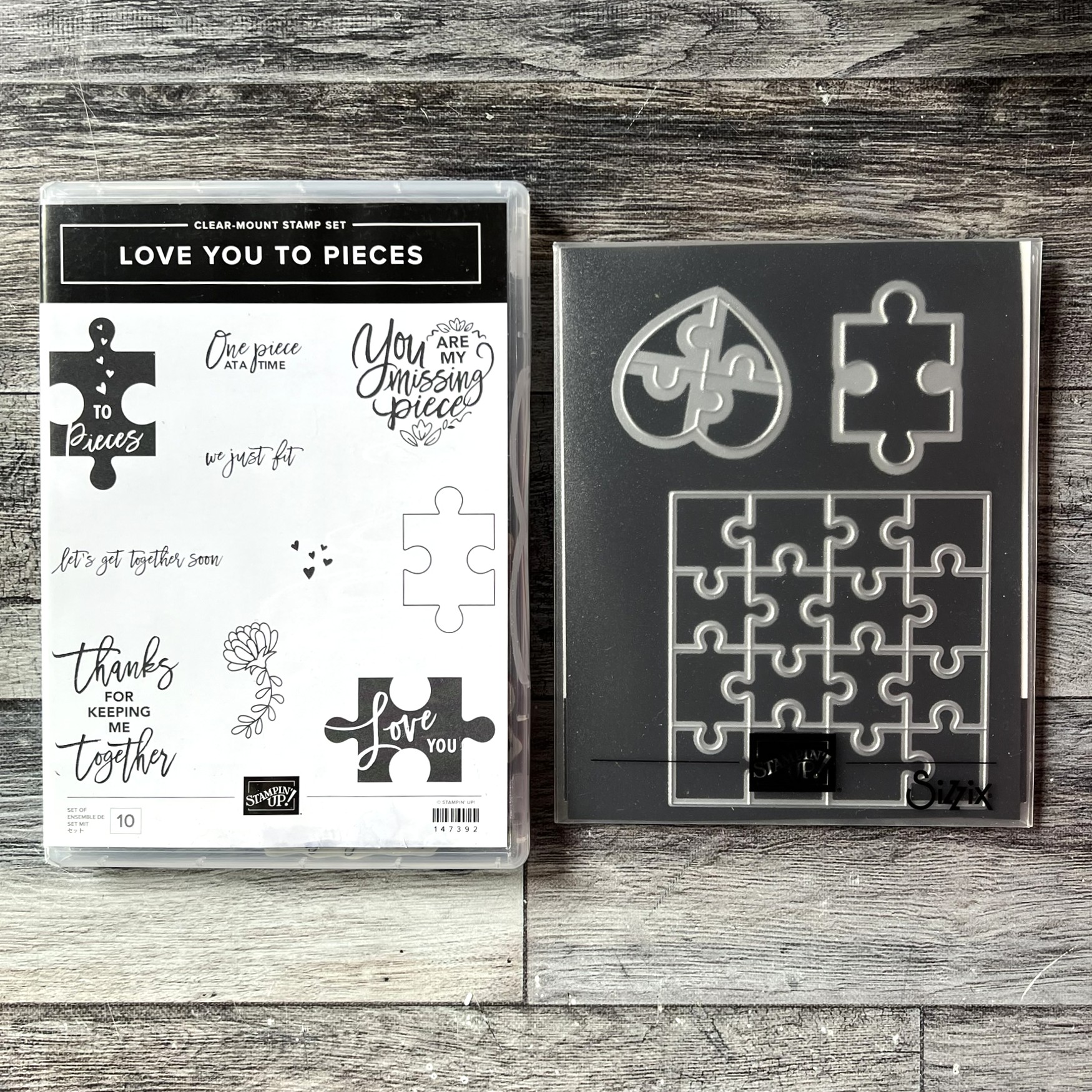 Love You to Pieces Stamp & Die Cut Set by Stampin' Up - Tessa Scrapbooks