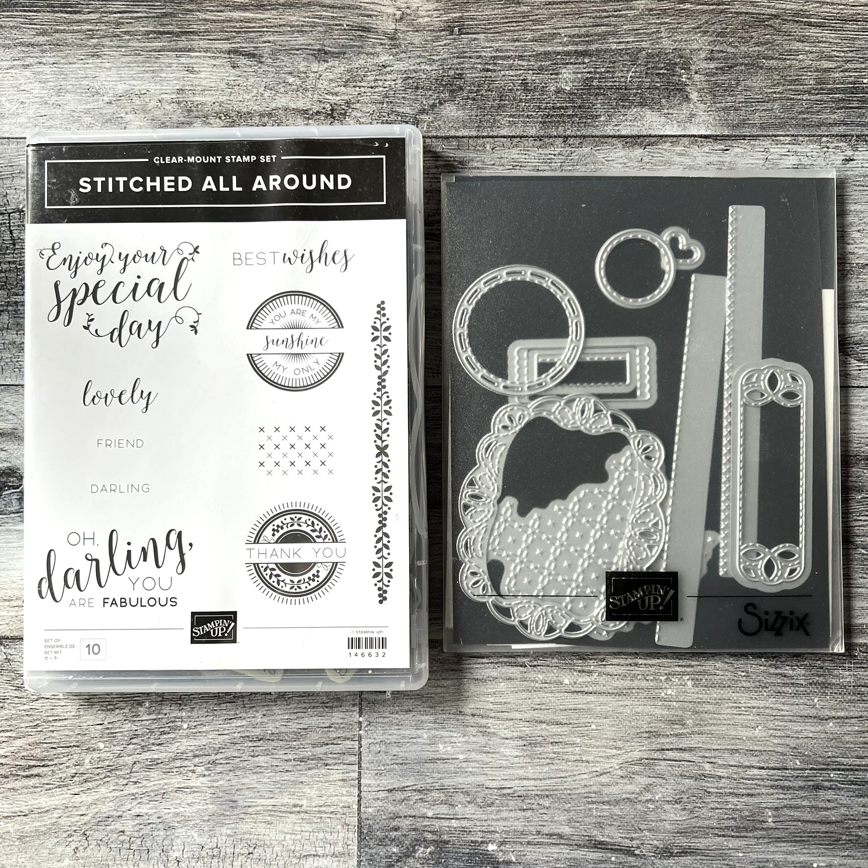 Stitched All Around Stamp & Die Cut Set by Stampin' Up - Tessa Scrapbooks